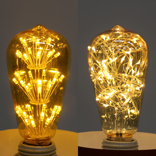 LED 에디슨 램프 ST-64 눈꽃/은하수 E26